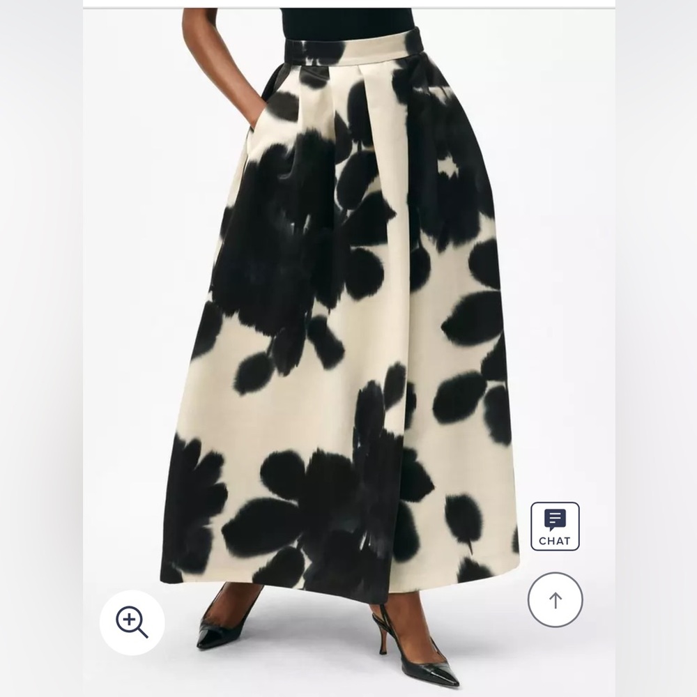 Brooks Brothers Floral A-Line Maxi Skirt in Twill - Picture 2 of 14
